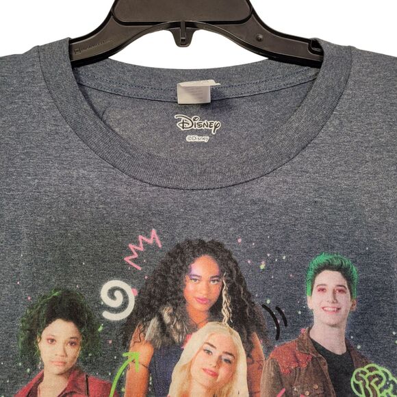 Disney Zombies Birthday Group Men Top Short Sleeve Tee Shirt Gray Size 3X-Large - Picture 4 of 7